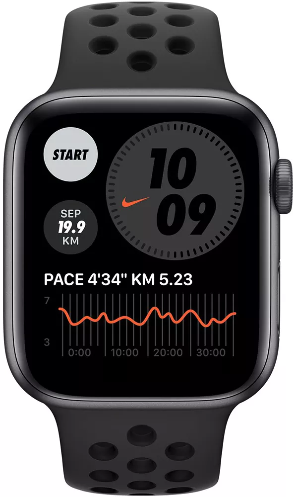 Умные часы Apple Watch SE Nike 44mm Aluminum Space Gray (MYYK2)- фото2