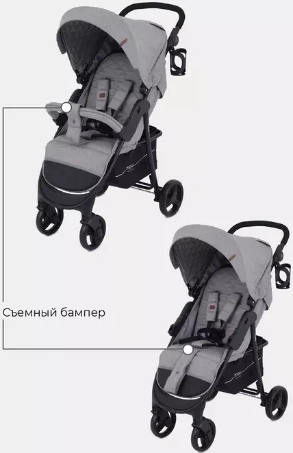 Детская прогулочная коляска MOWbaby Cross Gold / RA089 (beige)- фото2