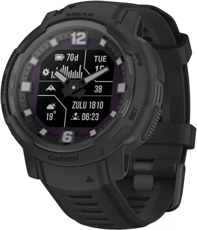 Умные часы Garmin Instinct Crossover Solar Tactical Edition 45 мм (черный)- фото