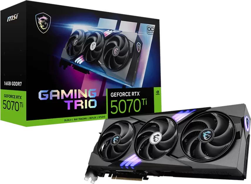 Видеокарта MSI GeForce RTX 5070 Ti 16G Gaming Trio OC Plus- фото5